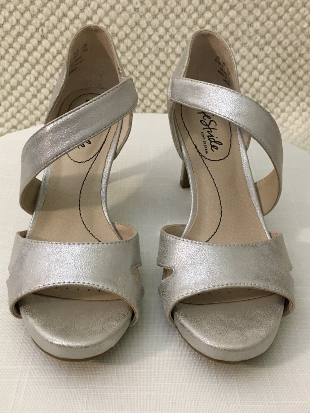LifeStride Women Dress Sandals, Silver, Comfortable, 6.5 US, Open Toe, Summer